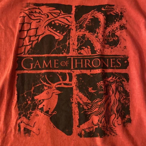 Game Of Thrones Large Distressed Graphic Short Sleeve Tee Shirt - Picture 3 of 5